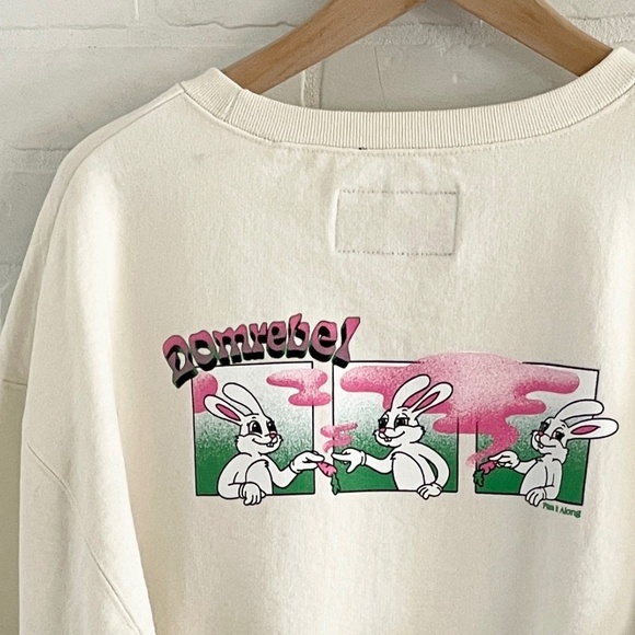 Domrebel Carrot Sweatshirt Cream Streetwear Farfetch Made in Canada Rabbit XL - Picture 10 of 12